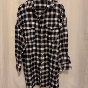 ZARA Plaid Button-Up Shirt